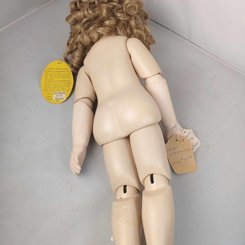 21" Tall Byron Molds 83 Composition Doll Body Jointed Lady Body Bisque Head Hair - Picture 6 of 11